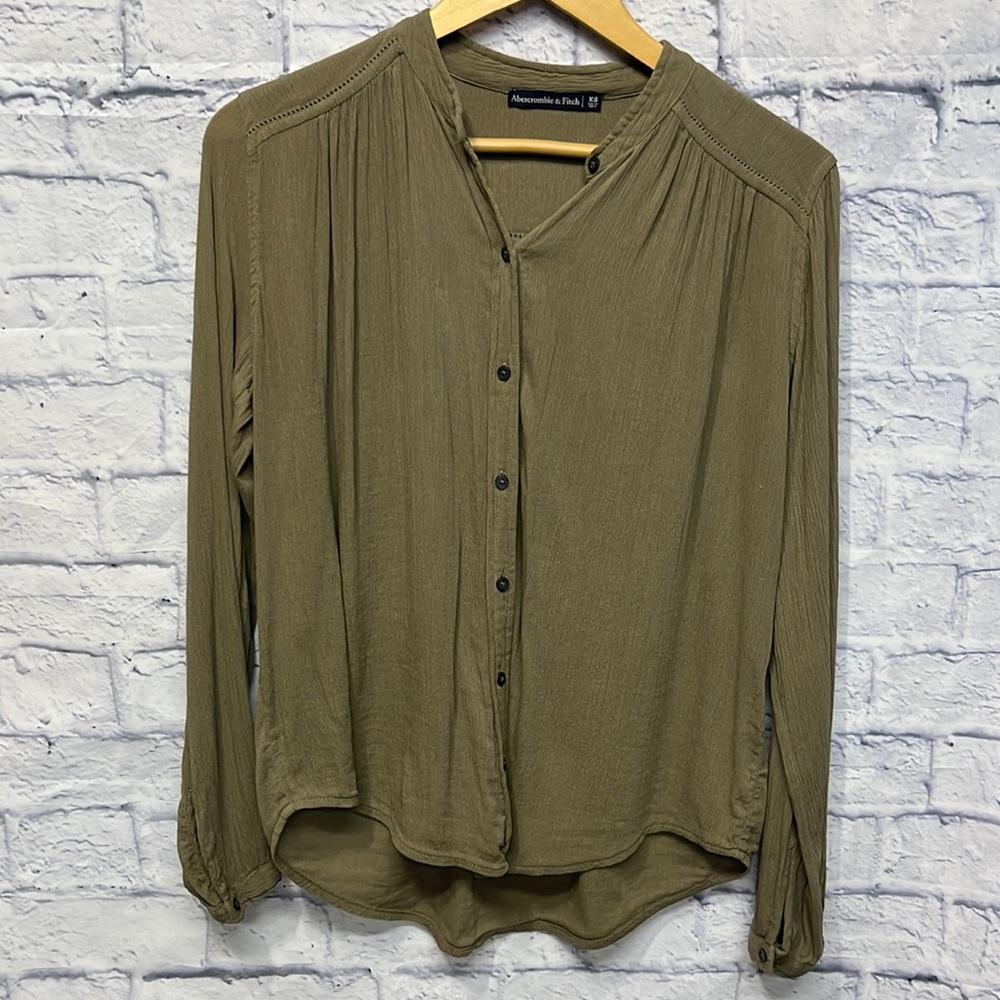 Abercrombie & Fitch Olive Green Blouse